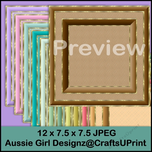4 Gold border Backgrounds-Deck the Halls