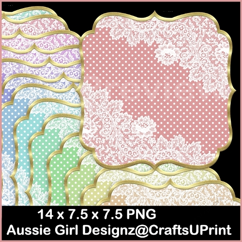 Dots n Lace Mats-Candy Floss B 