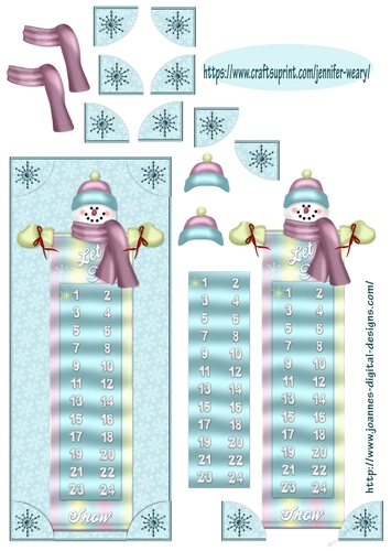 Snowman Counter Pastel