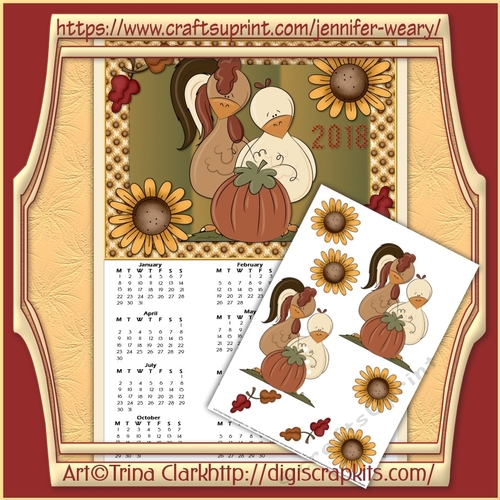 sunflower friends 2018 calendar