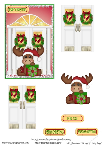 Christmas Door with mikey