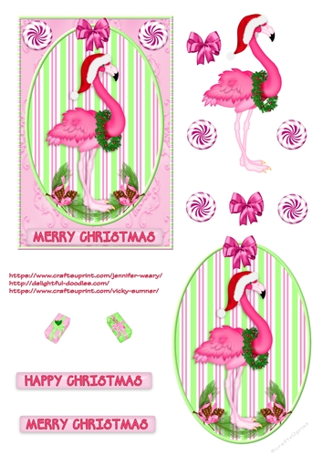 Christmas flamingo