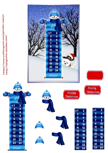 Out in the snow countdown blue