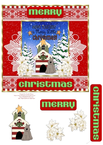 Christmas doggy house