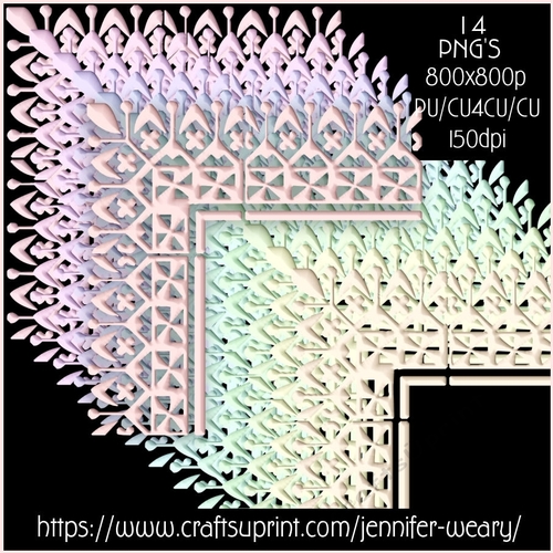 Candy Floss Corners 4 Pastel