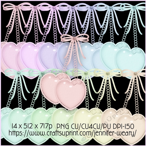 Candy Floss Double Hearts