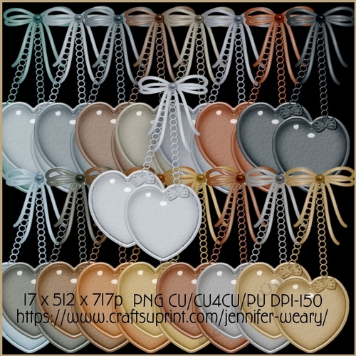 Metal Double Hearts