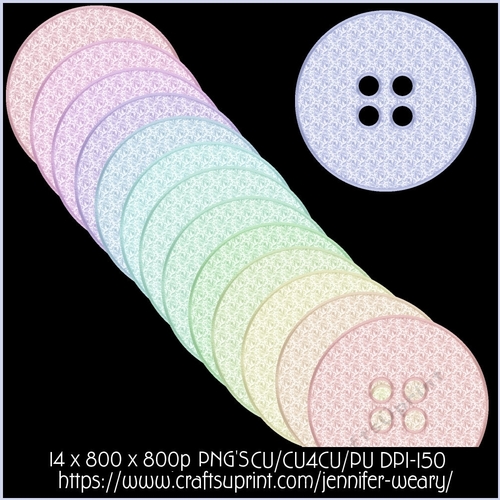 Candy Floss Buttons Paisley