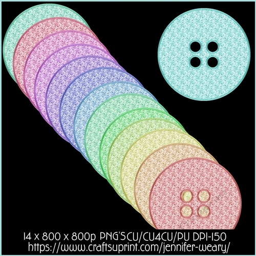 Candy Floss b Buttons Paisley