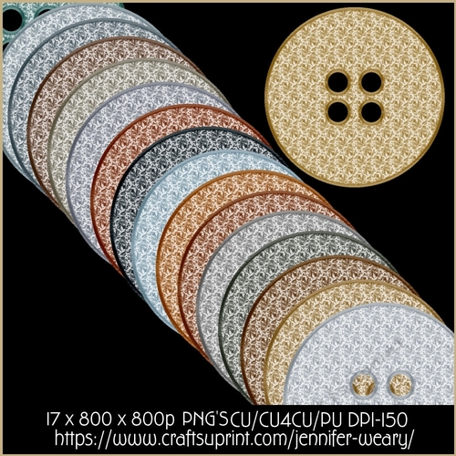 Metal Buttons Paisley