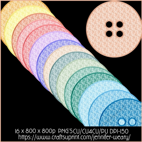 Tranquil Days  Buttons Paisley