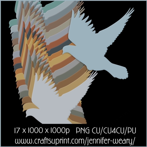 Metal Flying Doves