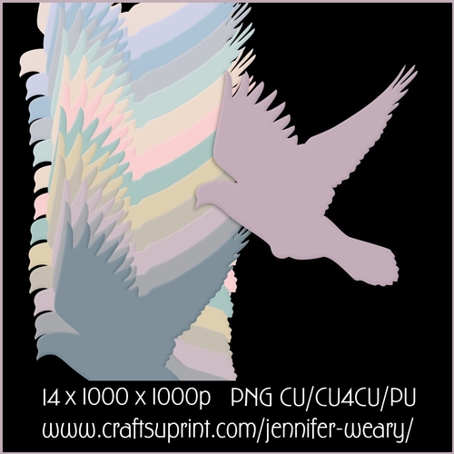 Neutral Flying Doves 7