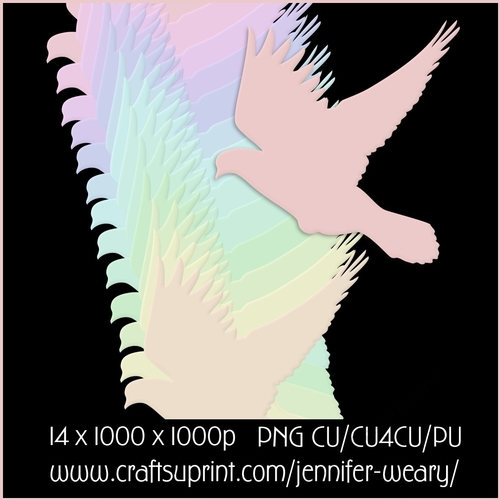 Candy Floss Flying Doves 8