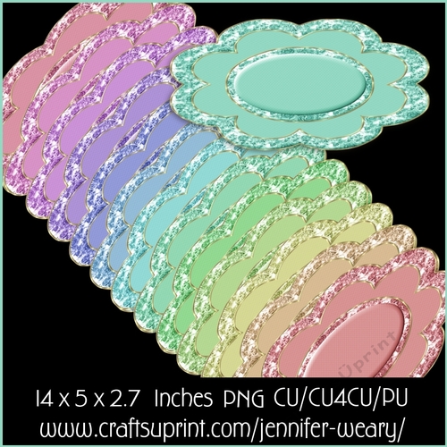 Candy Floss b Floral Sentiment Tags with Golden Edges 11