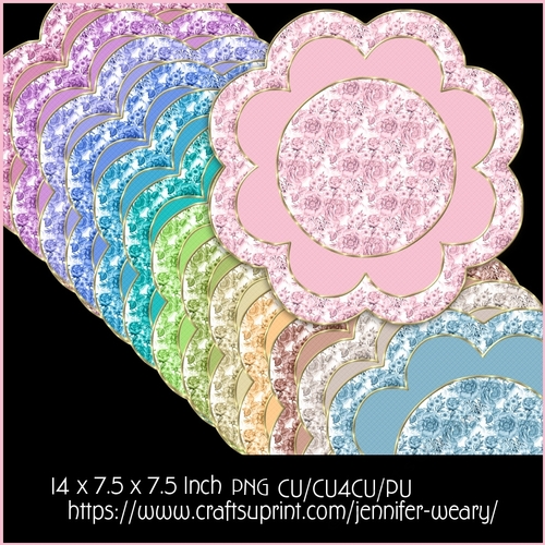 Cute Floral Mats with Golden Edges 7