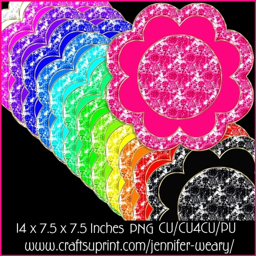 Pure Floral Mats with Golden Edges 6