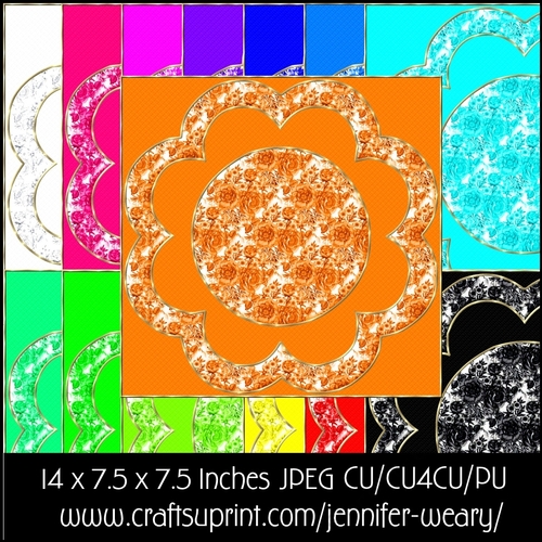 Pure Floral with Golden Edges Backgrounds 8