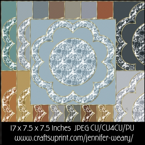 Metal Floral with Golden Edges Backgrounds 19