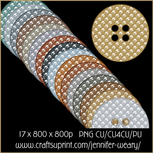Metal Dolphin Buttons 4