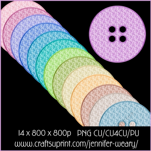 Cute Paisley Buttons 3