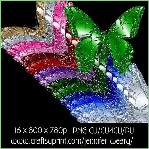 Christmas Time Glitter Butterflies