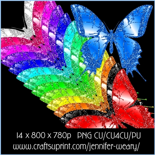 Pure Glitter Butterflies 2