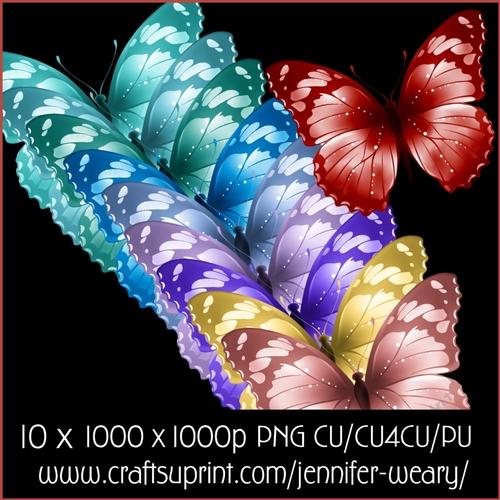 Jolly Christmas Butterflies