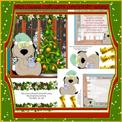 Christmas Window Puppy