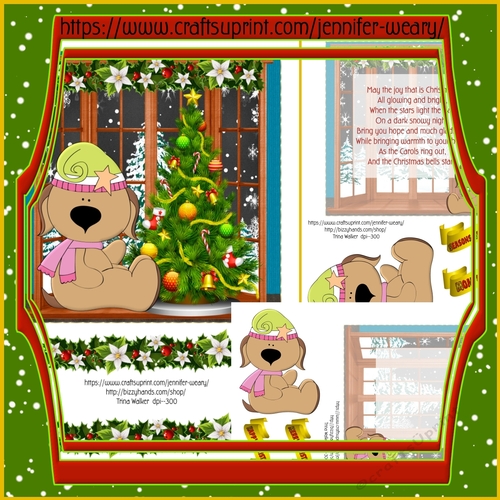 Christmas Window Puppy 2
