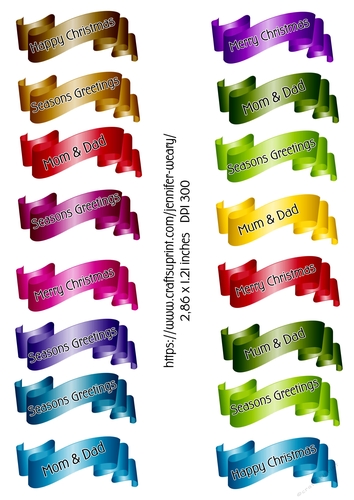 Merry & Bright Sentiment Tags