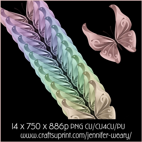 Candy Floss butterflies 5 