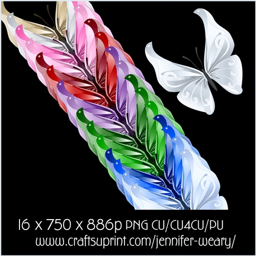 Christmas Time butterflies 5 