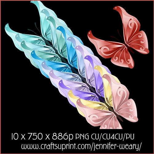Jolly Christmas butterflies 2 