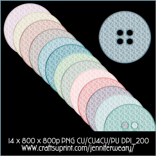 Succulant Buttons 3 Paisley