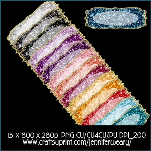 Gorgous Glitter Sentiments