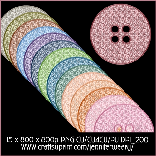 Unique Buttons Paisley