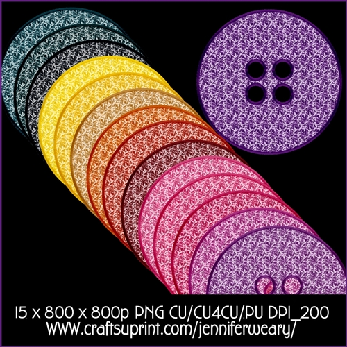Exotic Buttons Paisley