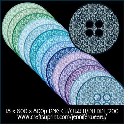 Cool Buttons Paisley
