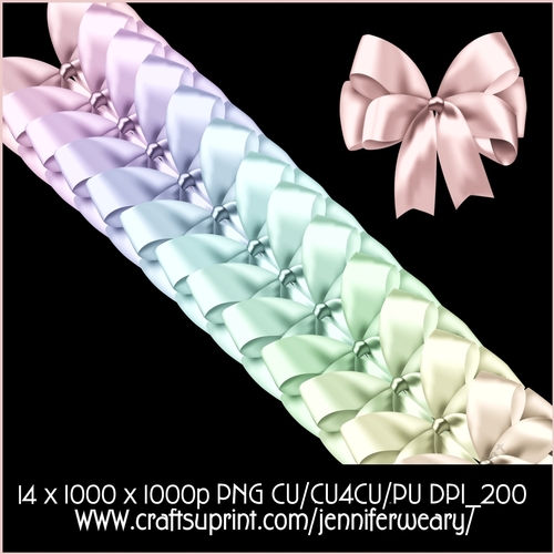 2 Candy Floss Bows 
