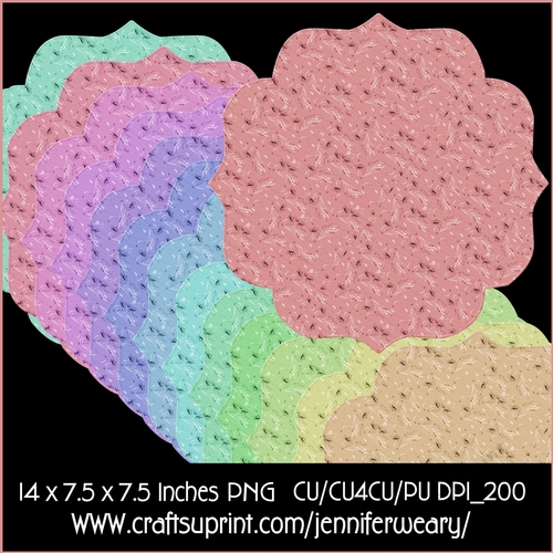 2 Candy Floss b Mats/Doilies