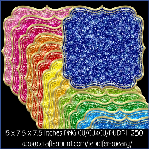 Glitter Mats-Colorful