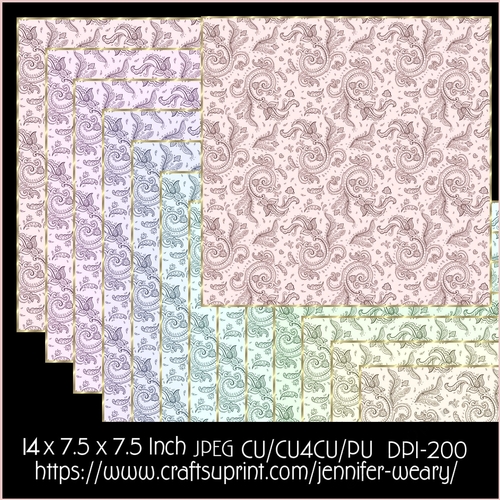2 Candy Floss Backgrounds Paisley