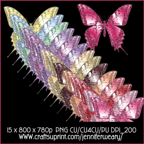 Sweet Glitter Butterflies 3