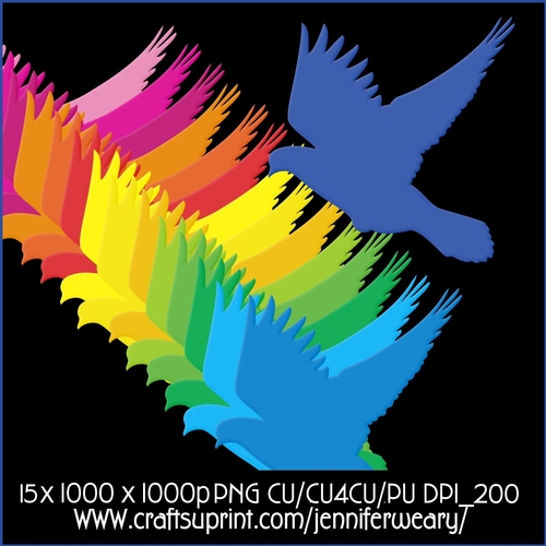 Colorful Doves