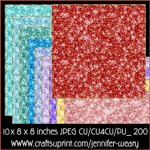 Christmas Glitters Backgrounds-Jolly Christmas 8x8