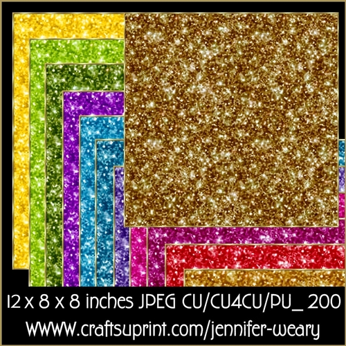 Christmas Glitters Backgrounds-Merry & Bright 8x8