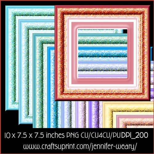 Moulded Gold Frames-Jolly Christmas