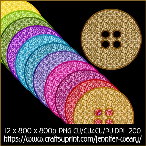 Merry& Bright Buttons 2