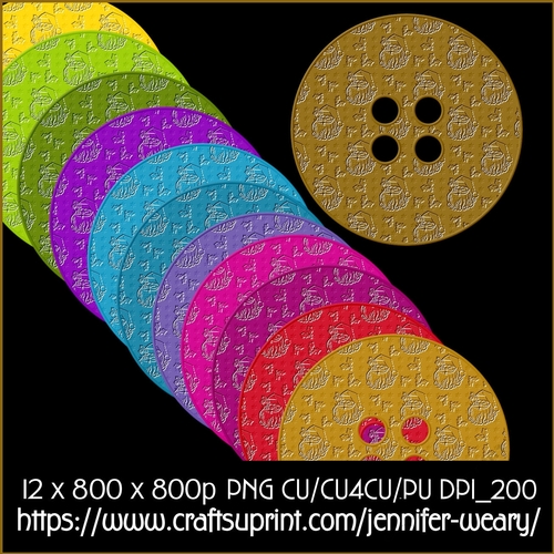 Merry& Bright Buttons 